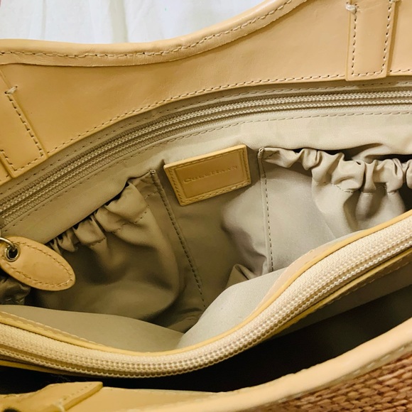 Pink Leather Trim Straw Bag - Picture 6 of 10